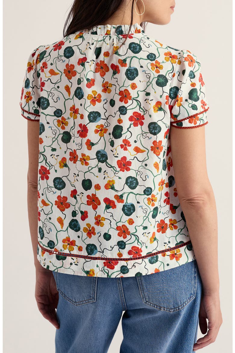Wild Lily Organic Cotton Top, Alternate, color, NASTURTIUM PRESS CHALK