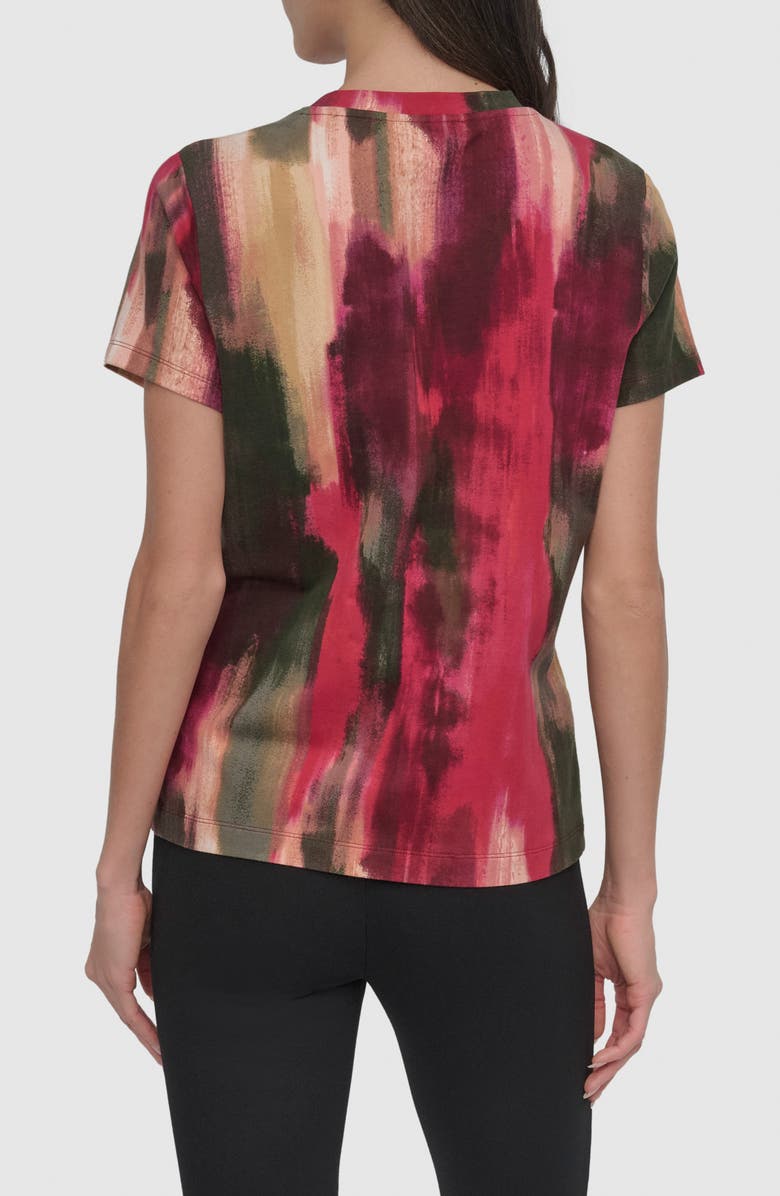 DKNY Allover Print T-Shirt, Alternate, color, June Brush Stroke