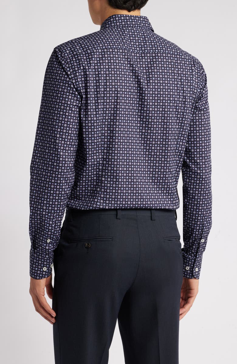 BOSS Hank Kent Stretch Cotton Dress Shirt, Alternate, color, Dark Blue