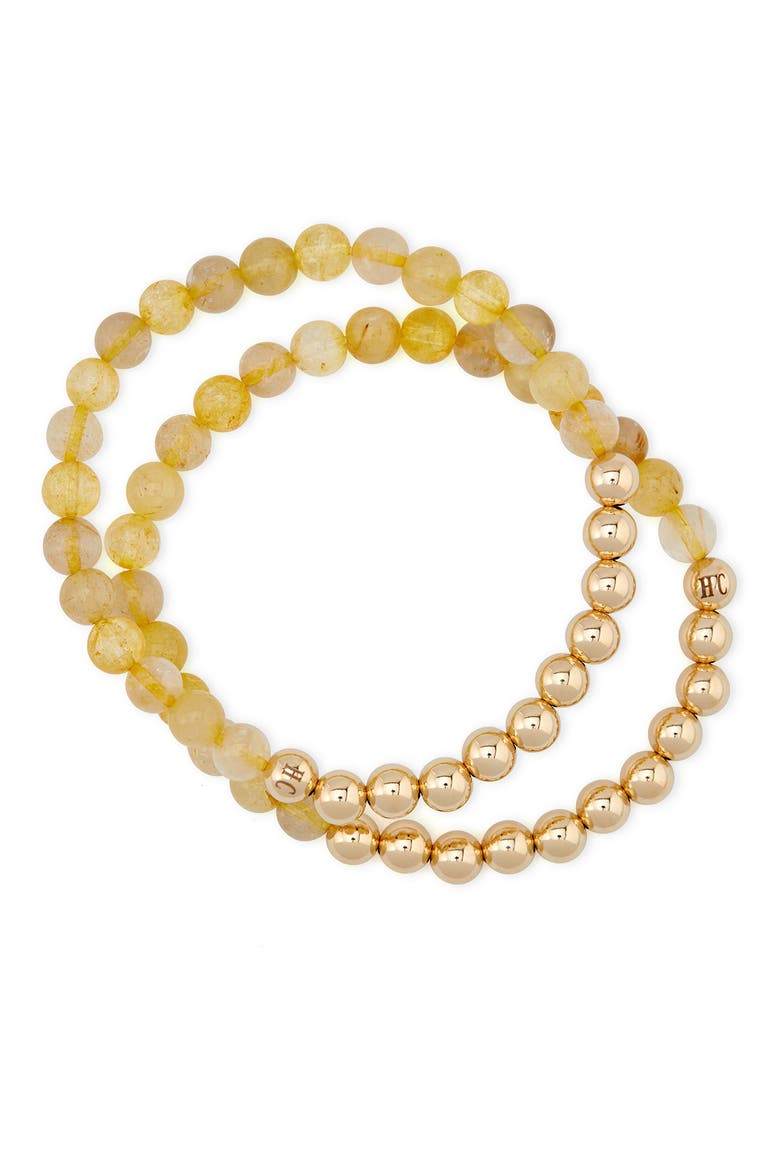 N69 Money Max Set of 2 Healer's Bracelets, Alternate, color, YELLOW GOLD
