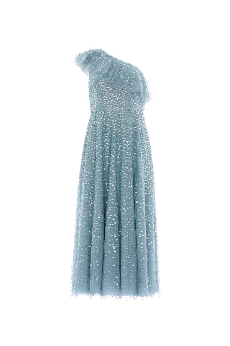 Dappled Sequin Ballerina Dress, Alternate, color, Thistle Blue