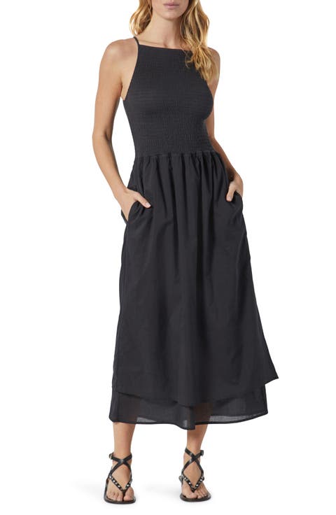 Lory Smocked Linen Blend Maxi Dress