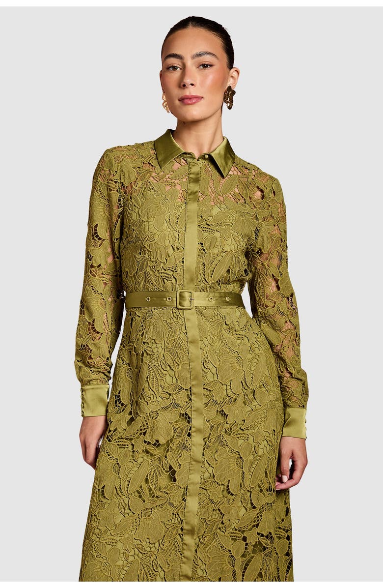 Coast Lace Long Sleeve Shirt Dress, Alternate, color,