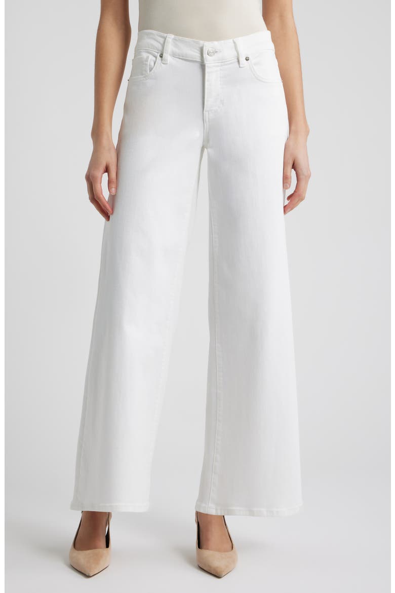 Le Slim Palazzo Jeans, Main, color, WHITE