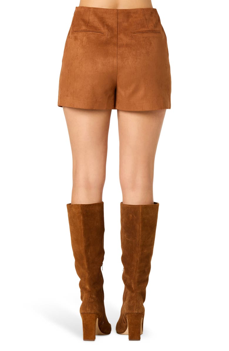 ASTR the Label Faux Suede Miniskort, Alternate, color, Cognac Brown