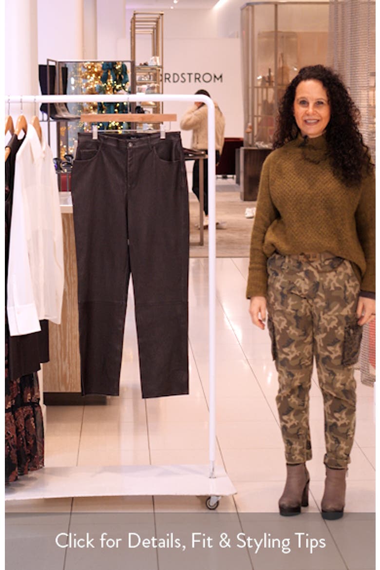 Glossed Leather Straight Leg Pants video