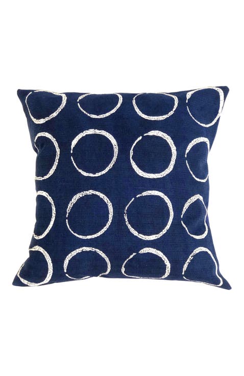 Sadza Circles Pillow Cover - Tuareg Indigo 18'