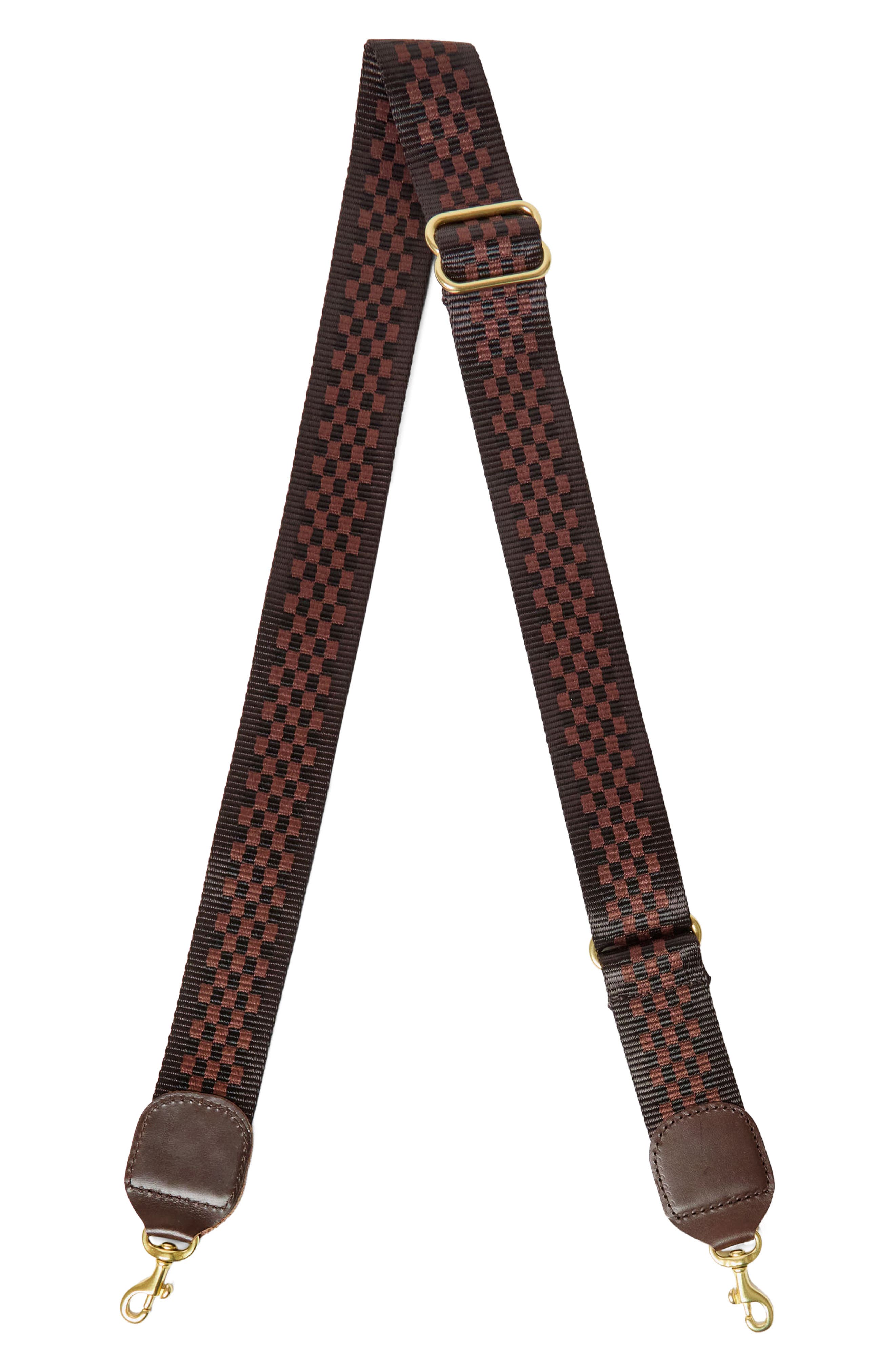 Clare V. Adjustable Crossbody Strap, Main, color, Chocolate
