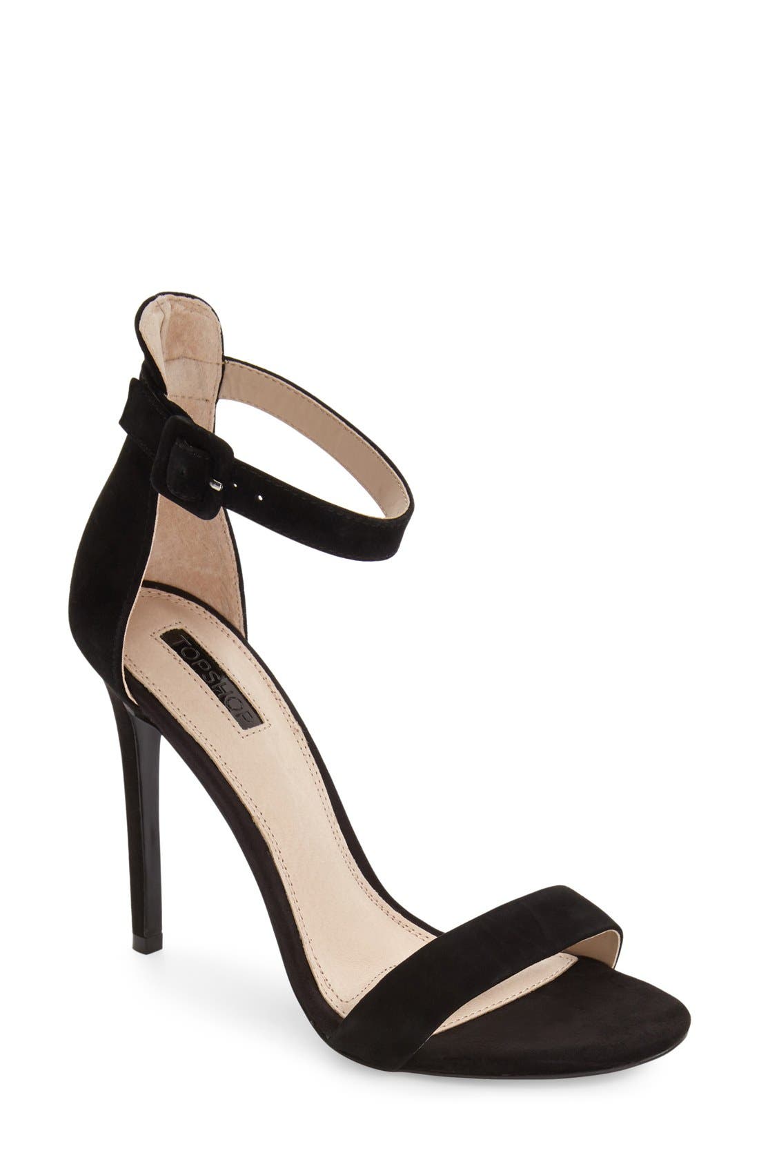 Topshop 'Rita' Ankle Strap Sandal, Main, color, 