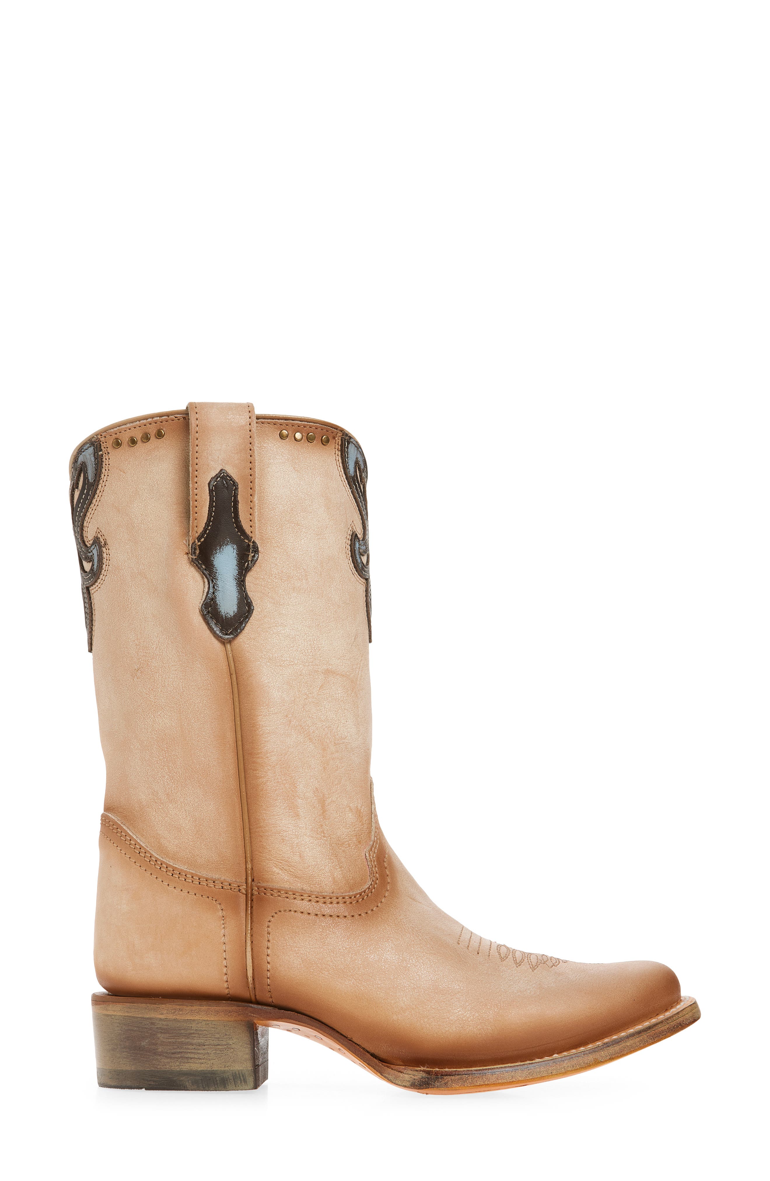 CORRAL Embroidered Overlay Western Boot, Alternate, color, 