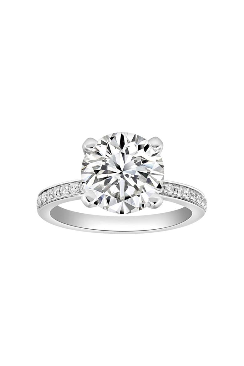 Certified 3 1/4Ct Lab Grown Diamond Engagement Ring in 14k Gold, Main, color, 10k White Gold