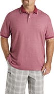 Harbor Bay by DXL Big & Tall Oxford Tipped Polo Shirt