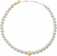 Kate Spade New York spade flower faux pearl short necklace
