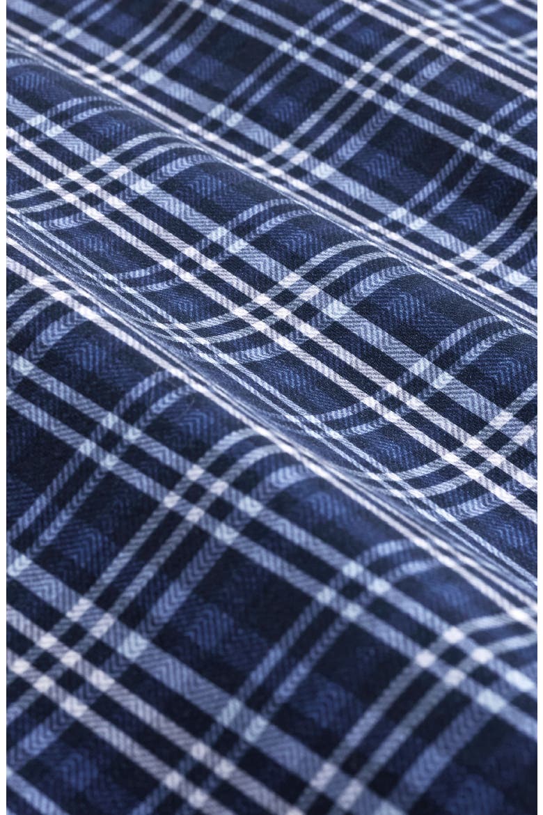 Devon Plaid Long Sleeve Button-Up Shirt, Alternate, color, NAVY