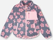 Deux par Deux Fleece Long Sleeve Flowers Jacket