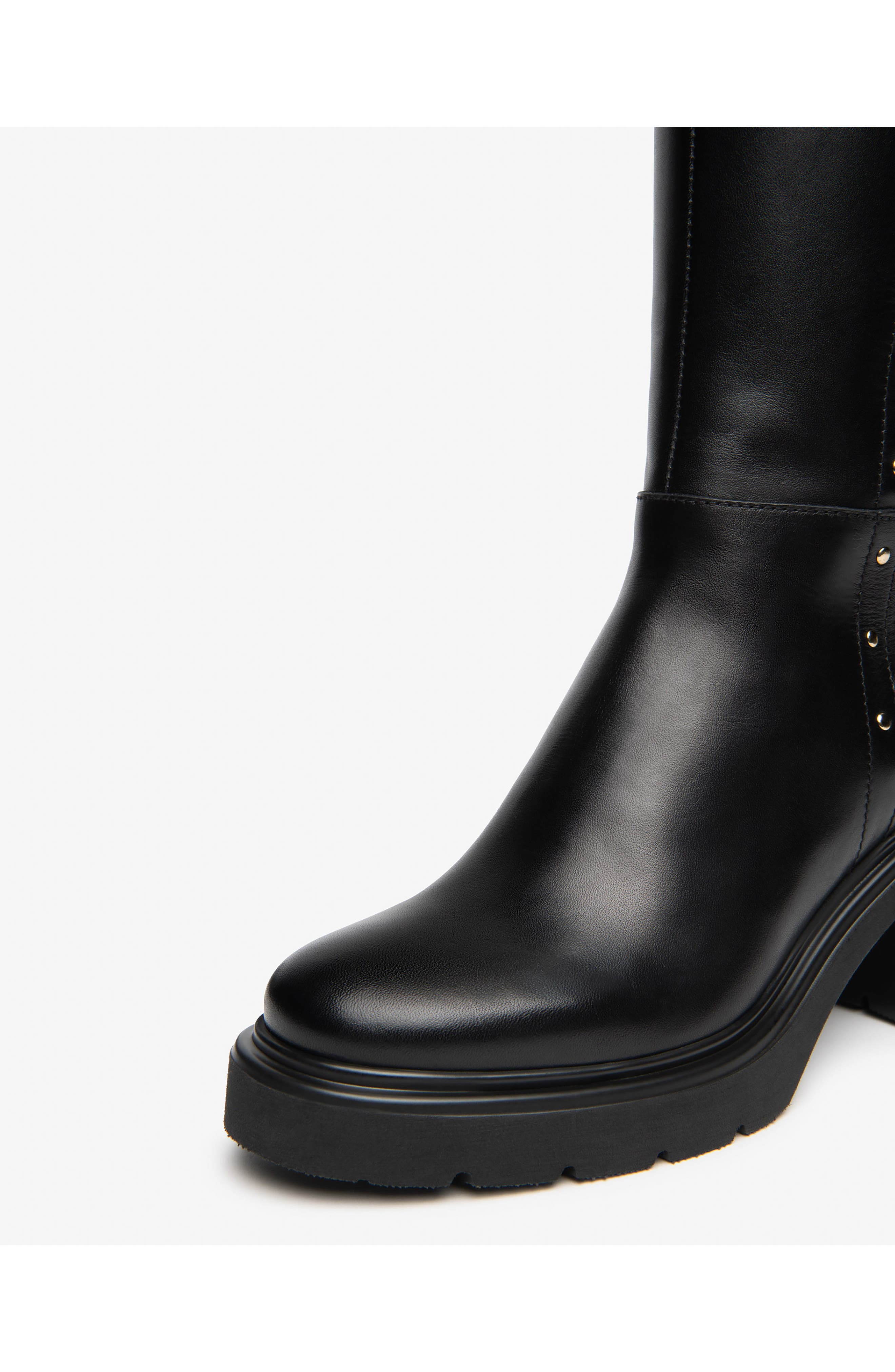 Knee High Block Heel Boot, Alternate, color, BLACK