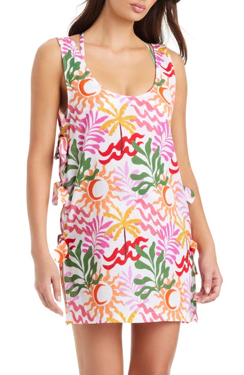 Side Tie Cover-Up Minidress