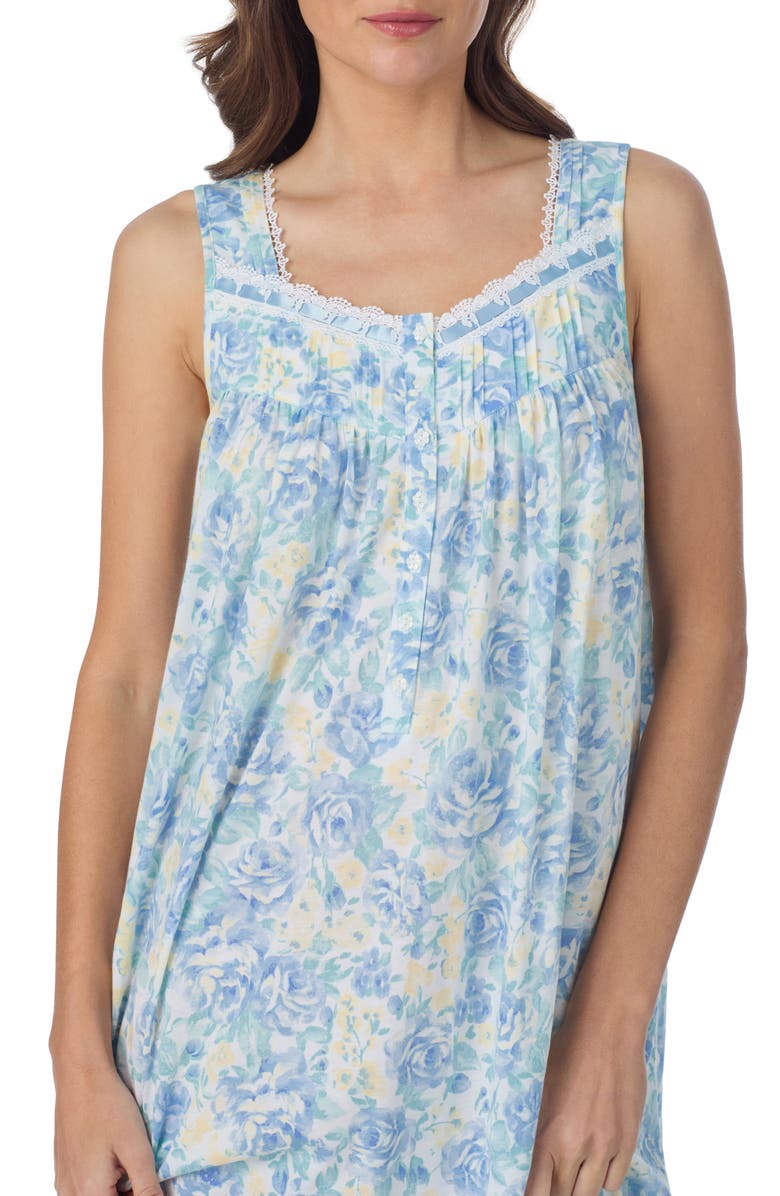 Eileen West Floral Knit Ballet Nightgown, Alternate, color,