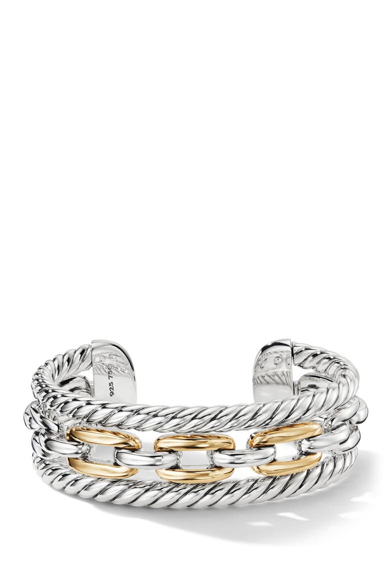 Wellesley Link Multistack Bracelet with 18K Gold, Main, color, 18K YELLOW GOLD/ SILVER