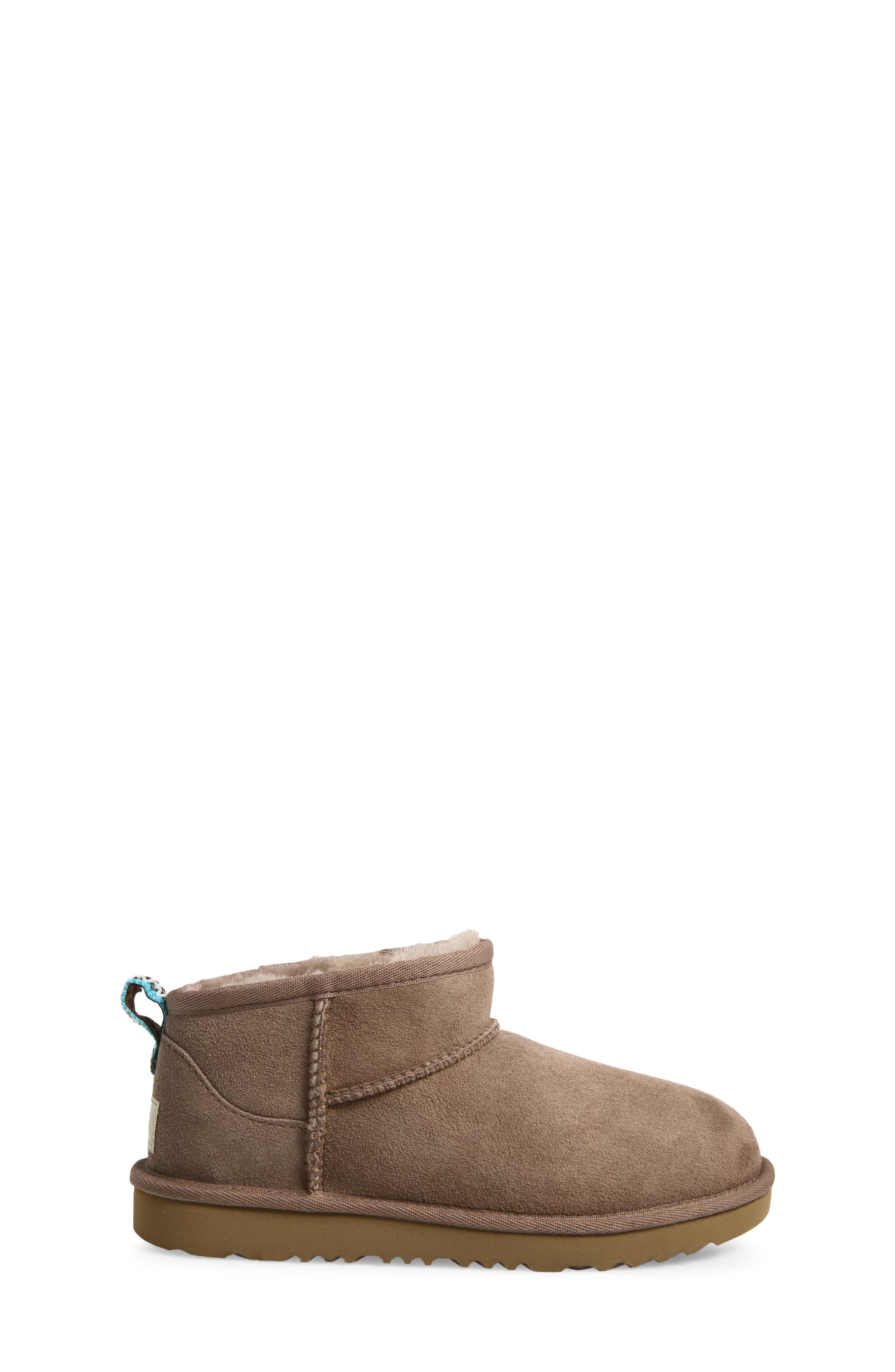Kids' Classic Ultra Mini Leather Bootie, Alternate, color, CARIBOU / SAPPHIRE ICE