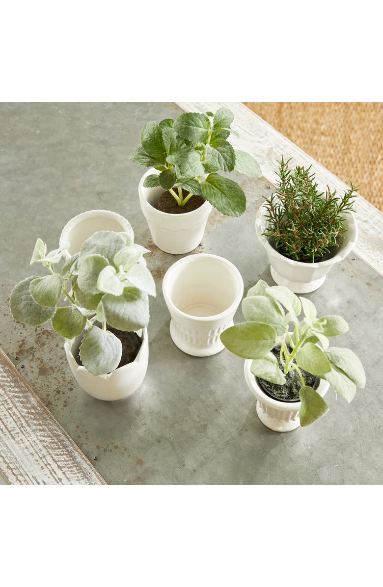 Napa Home & Garden Mirabelle Mini Cachepots Set Of 6, Alternate, color, White