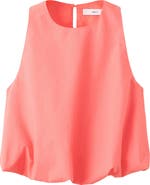 MANGO Bubble Hem Sleeveless Cotton Top