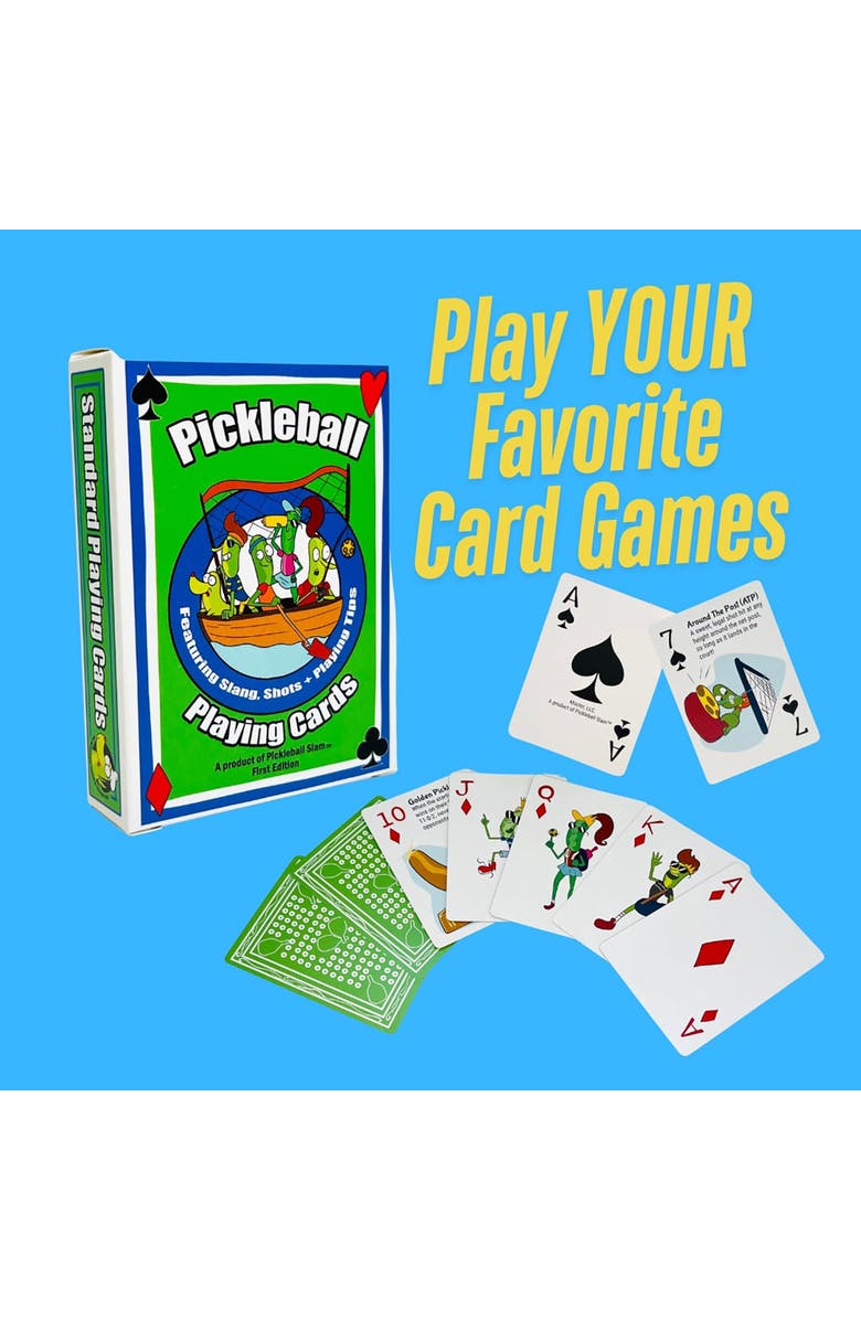Pickleball Slam Playing Cards Classic Deck With Slang, Shots, Tips, Alternate, color, Multicolored