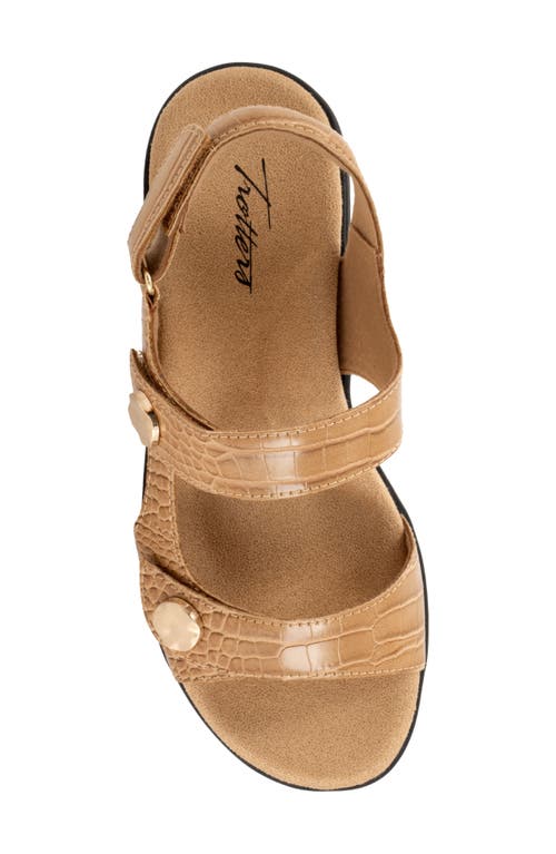 Trotters Romi Croco Slingback Sandal In Luggage