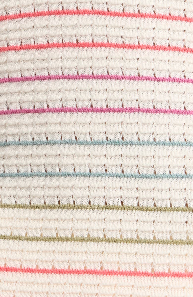 Marine Layer Siena Stripe Cotton Pointelle Sweater Tank, Alternate, color, Stripe Multi