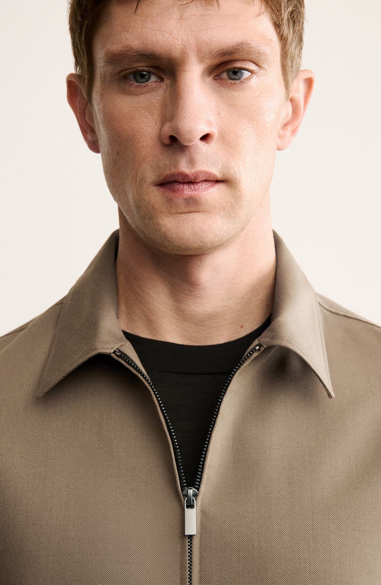 MANGO Wool Zip Front Jacket, Alternate, color, Caramel