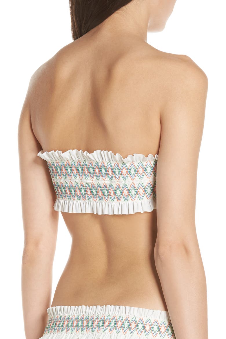 Costa Bandeau Bikini Top, Alternate, color, NEW IVORY