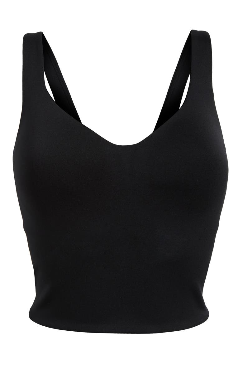 Seamless Padded Sports Tank, Alternate, color, BLACK/ COOL GREY