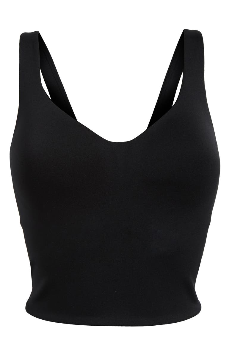 Nike Seamless Padded Sports Tank, Alternate, color, Black/ Cool Grey