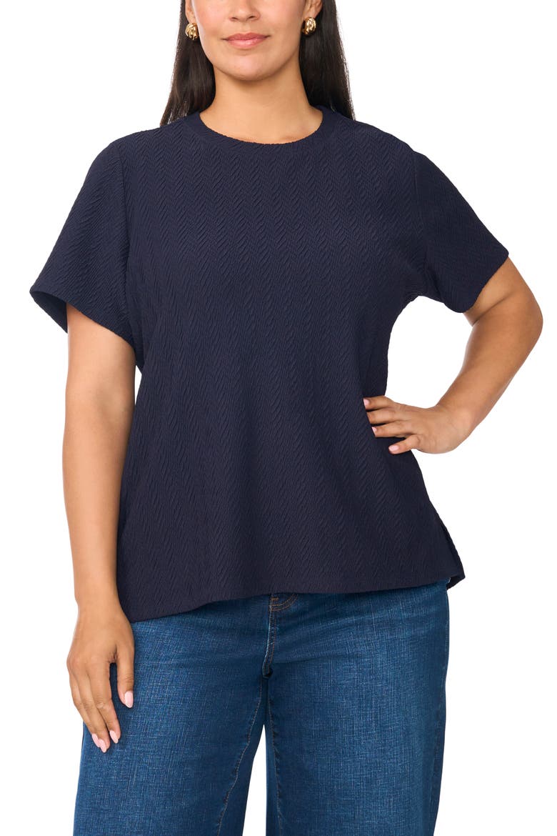 Textured T-Shirt, Main, color, CLASSIC NAVY
