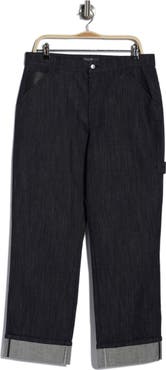 FERRAGAMO Wide Rolled Cuff Denim Jeans