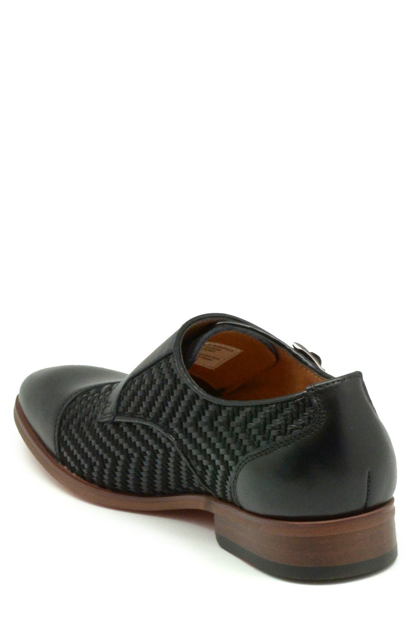 La Milano Wakefield Double Monk Strap Shoe, Alternate, color, Black