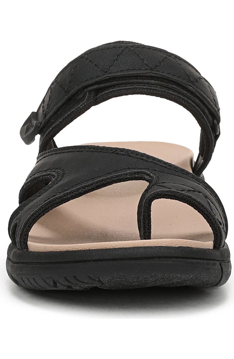 Dr. Scholl's Island Breeze Slide Sandal, Alternate, color, Black Faux Leather