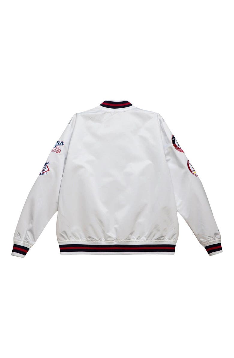 Mitchell & Ness Men's Mitchell & Ness White St. Louis Cardinals City Collection Satin Full-Snap Varsity Jacket, Alternate, color, White
