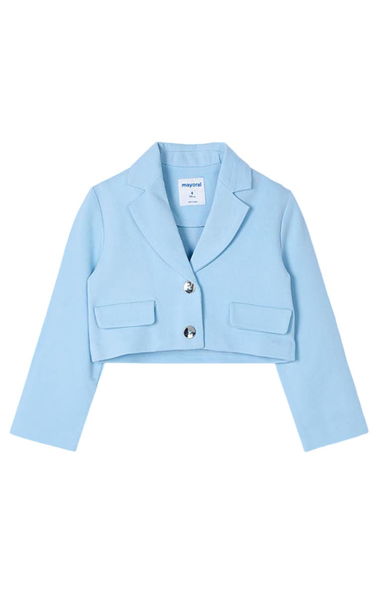 Mayoral Cropped Jacket, Main, color, Blue