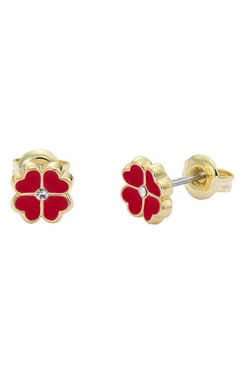 Freya Enamel Flower Stud Earrings
