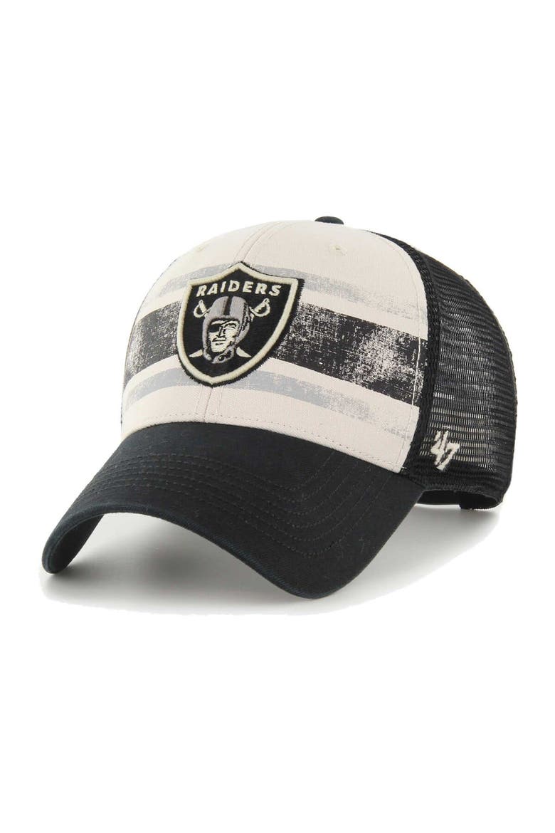 Men's '47 Cream Las Vegas Raiders Breakout MVP Trucker Adjustable Hat, Main, color, Cream