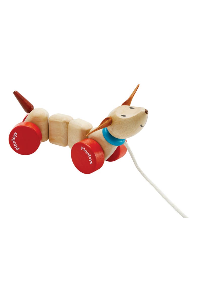 PlanToys<sup>®</sup> Happy Puppy Pull Along Toy, Alternate, color, Natural