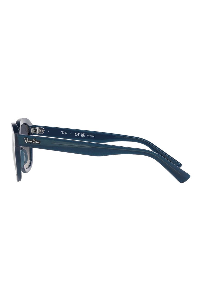Erik 51mm Gradient Polarized Square Sunglasses, Alternate, color, DARK BLUE