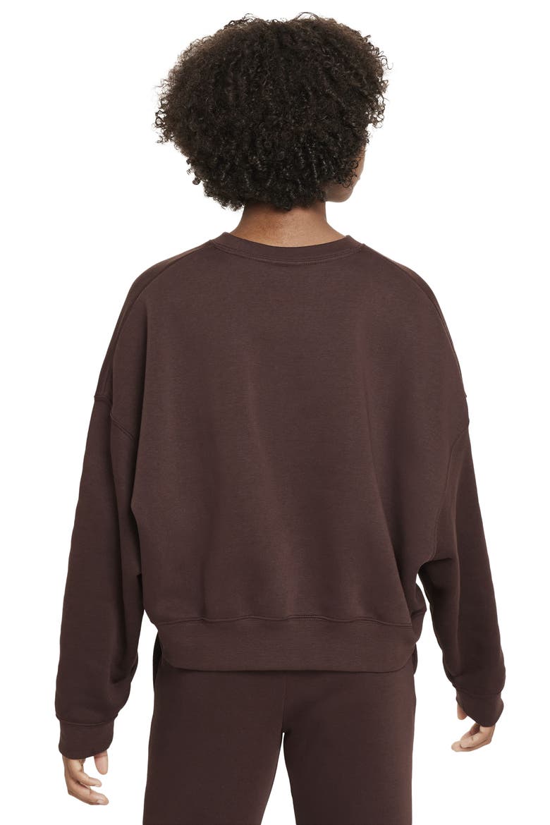 Kids' Sportswear Fleece Crewneck Sweatshirt, Alternate, color, EARTH
