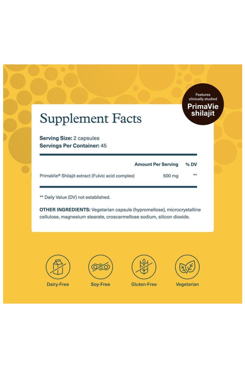 Shilajit Advanced Antioxidant Energy Support Supplement Capsules 90 vegetarian capsules, Alternate, color, None