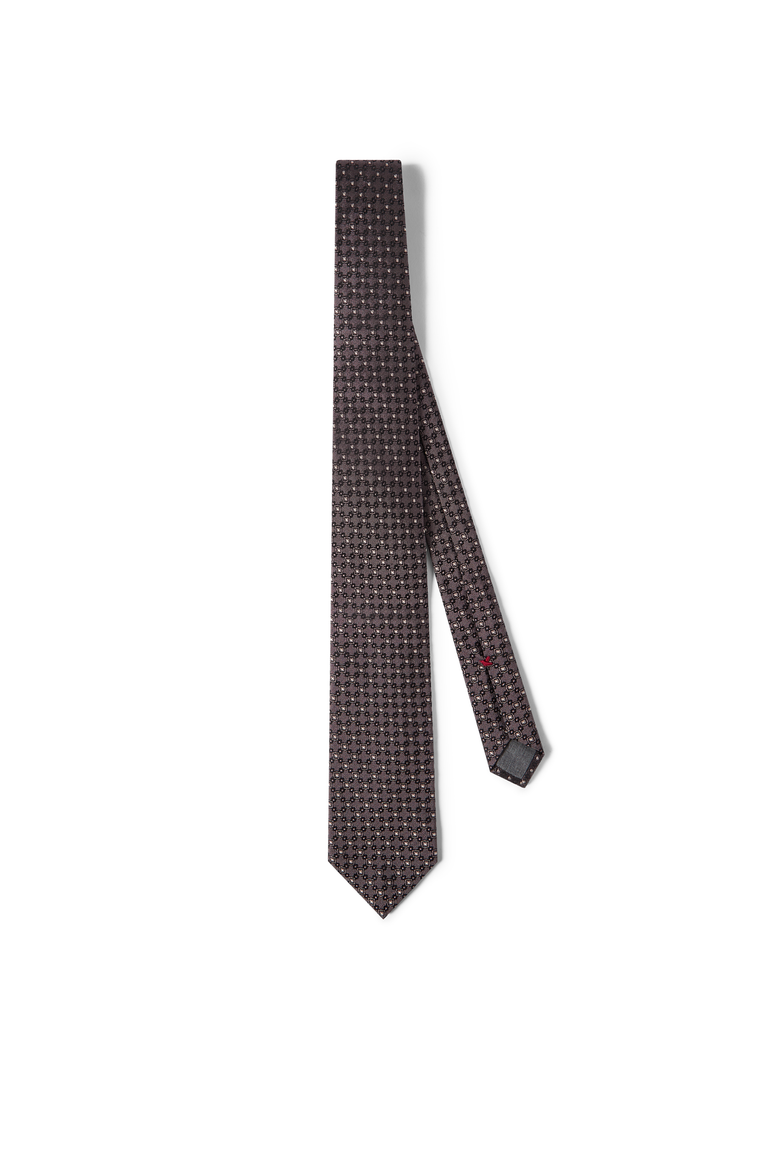 Silk jacquard tie, Main, color, Hazelnut