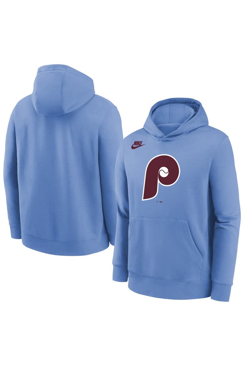 Youth Nike  Light Blue Philadelphia Phillies Club Fleece Hoodie, Main, color, Light Blue