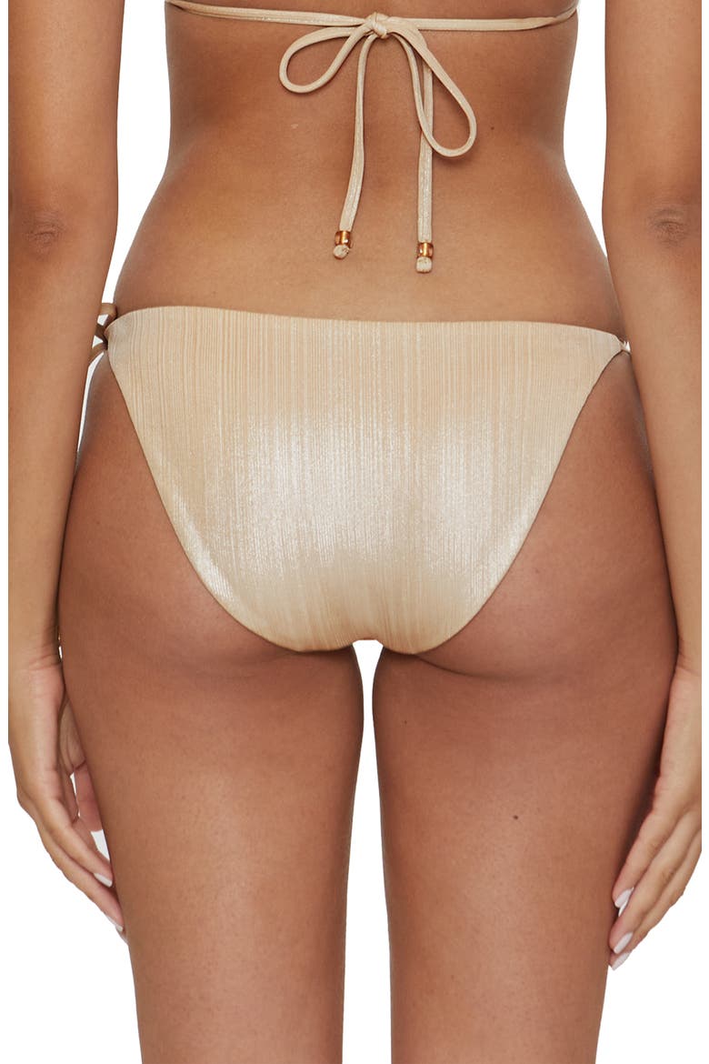 Origami Side Tie Bikini Bottoms, Alternate, color, TAUPE