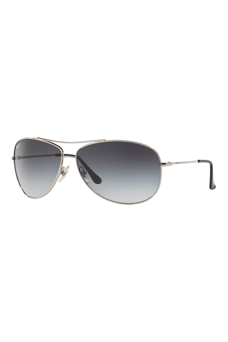63mm Aviator Sunglasses, Alternate, color, GRAD SMOKE