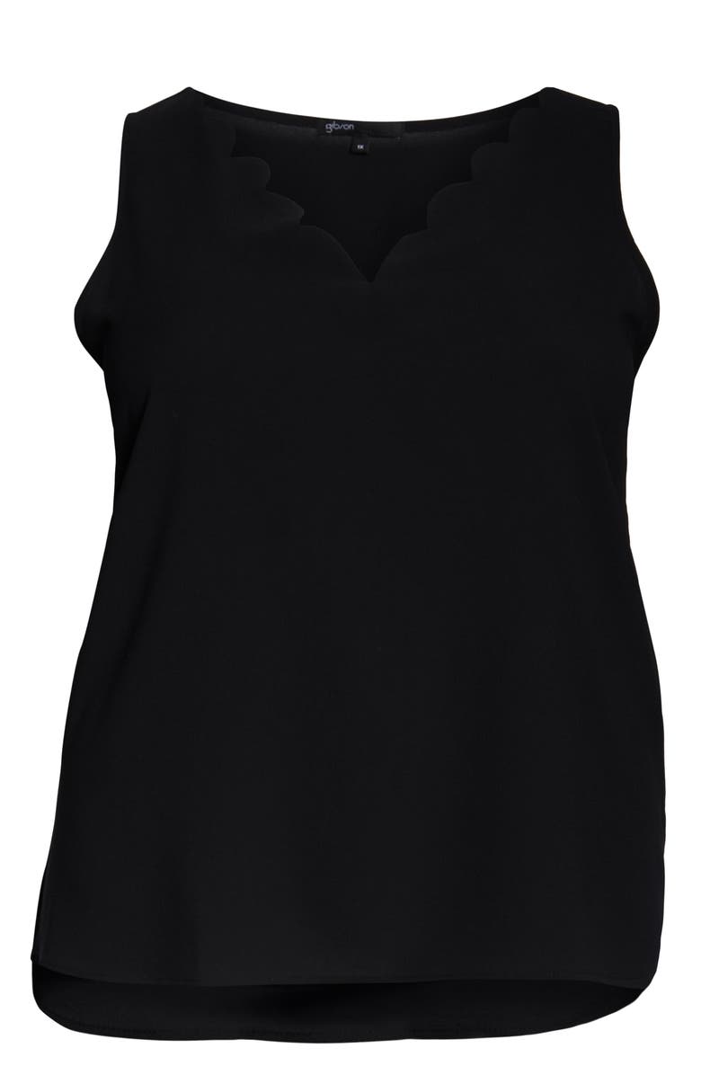 GIBSONLOOK Gibson x Living in Yellow Savannah Scalloped V-Neck Tank, Alternate, color,